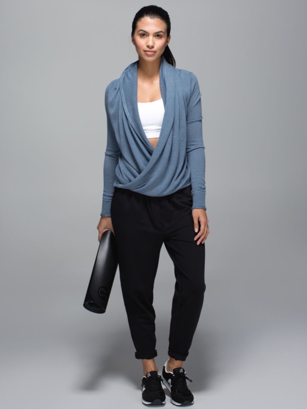 Lululemon iconic wrap 4 Heathered blue denim Cashmere blend